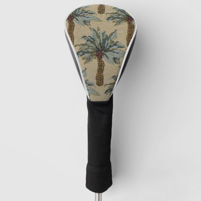 Palme-Tapisserie-Beschaffenheits-Blick Golf Headcover (Vorderseite)