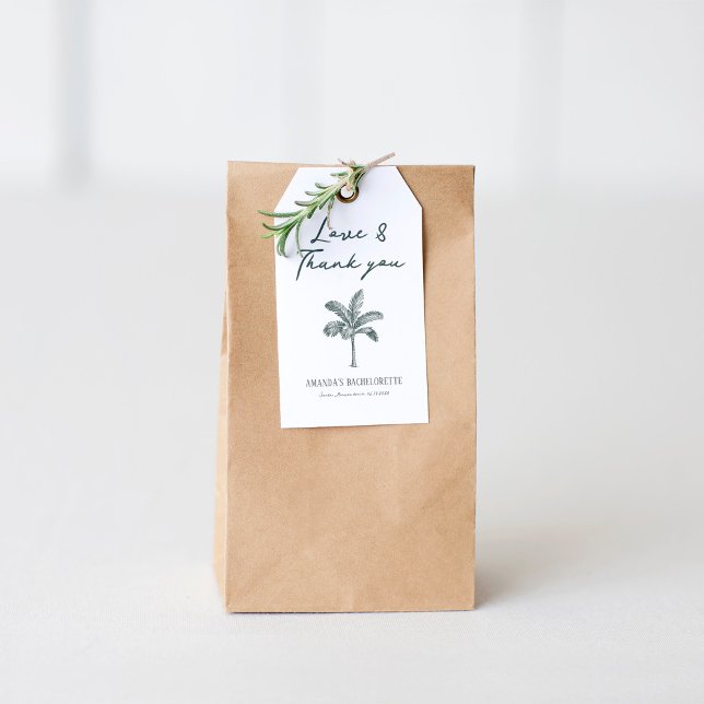 Palme Tree Bachelorette Geschenkanhänger (Von Creator hochgeladen)