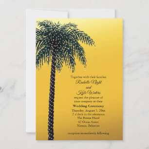 Palme Tree Golden Wedding Einladung