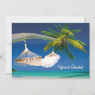 Palme Tree, Ocean & Hammock Sie sind eingeladen Einladung