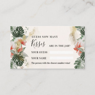 Palme tropicale   Combien de baisers Douche Carte 