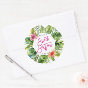 palme tropicale feuille doux autocollant 16 partie