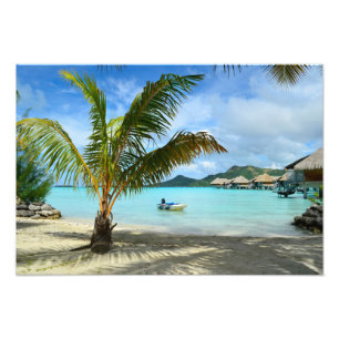 Palme und overwater Erholungsort-Fotodruck Fotodruck