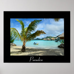 Palme und overwater Erholungsortplakat mit Poster
