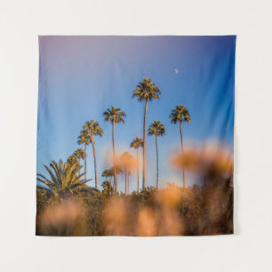 Palme unter blauem Himmel Wandteppich