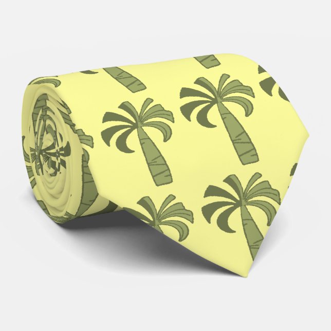 Palme-Vintage hawaiische Krawatte (Gerollt)