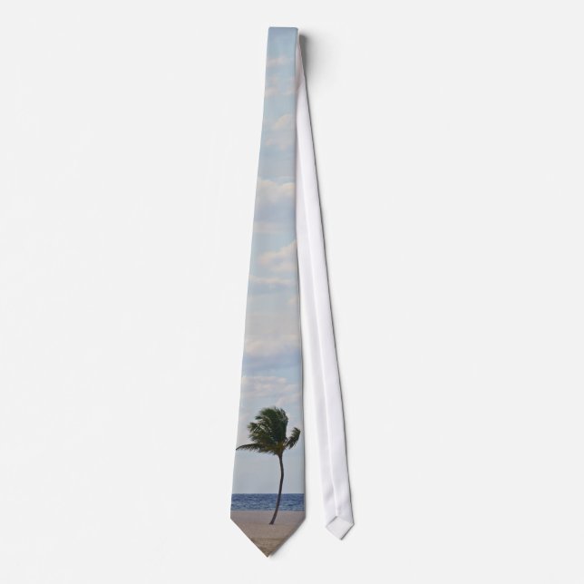 Palme, welche die Strand-Krawatte genießt Krawatte (Vorderseite)