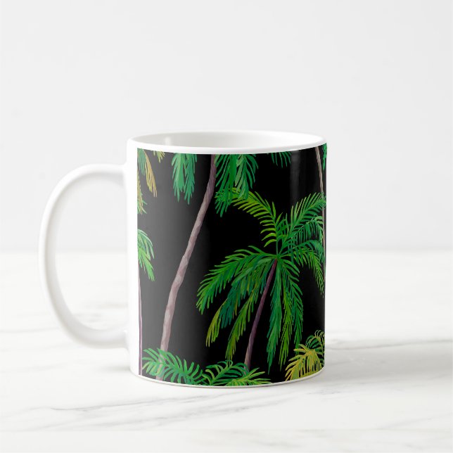 Palmen: Akryllisches Sommermuster. Kaffeetasse (Links)