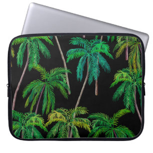 Palmen: Akryllisches Sommermuster. Laptopschutzhülle