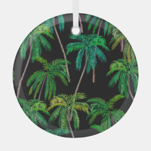 Palmen: Akryllisches Sommermuster. Ornament Aus Glas