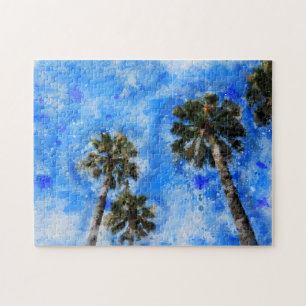 Palmen am blauen Himmel -