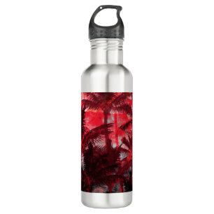 Palmen am Feuer Edelstahlflasche