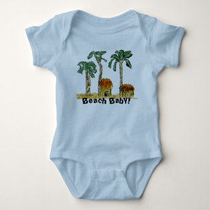Palmen am paradiesischen Strand Baby  Strampler