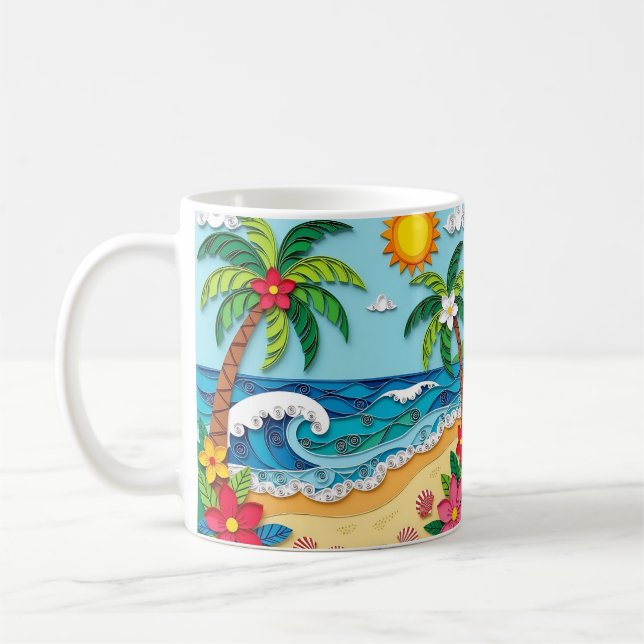 Palmen am Strand  Kaffeetasse (Links)