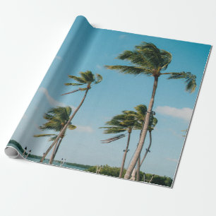 Palmen am Strand morgens Geschenkpapier