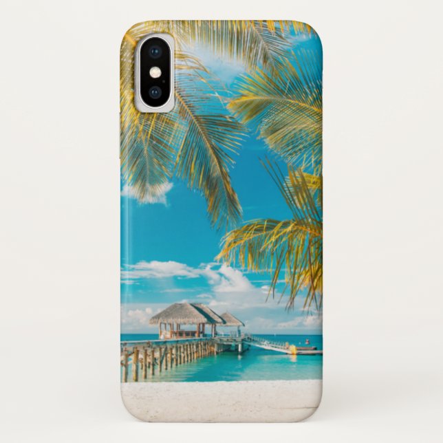 Palmen auf einem schönen Sonnenuntergang Case-Mate iPhone Hülle (Rückseite)