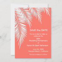 Palmen auf lebenden Korallen SAVE THE DATE