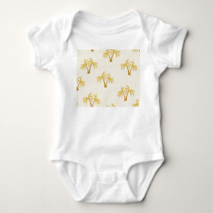 Palmen aus Gold: Tropisches Textil. Baby Strampler