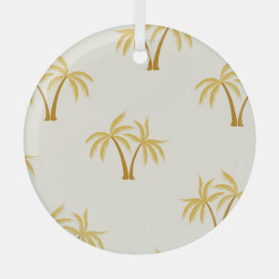 Palmen aus Gold: Tropisches Textil. Ornament Aus Glas