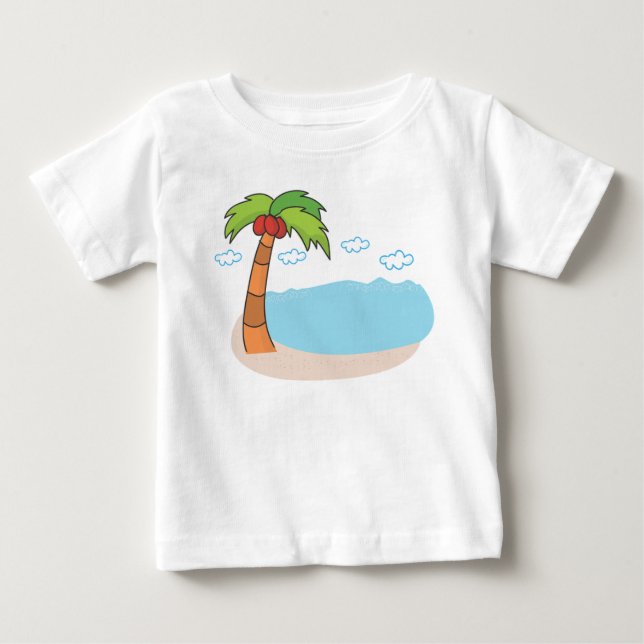 Palmen Baby T-shirt (Vorderseite)