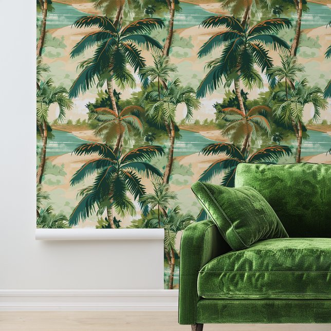 Palmen-Blätter des Tropenwaldes Tapete (Von Creator hochgeladen)