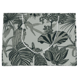 Palmen, Blume, tropisches Monstera-Blatt. Große Geschenktüte