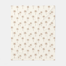 Palmen Boho Küsten-Farmhaus Beige und Tan Fleecedecke