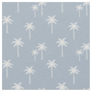 Palmen Boho Küsten Tropical Sommer Blau Stoff
