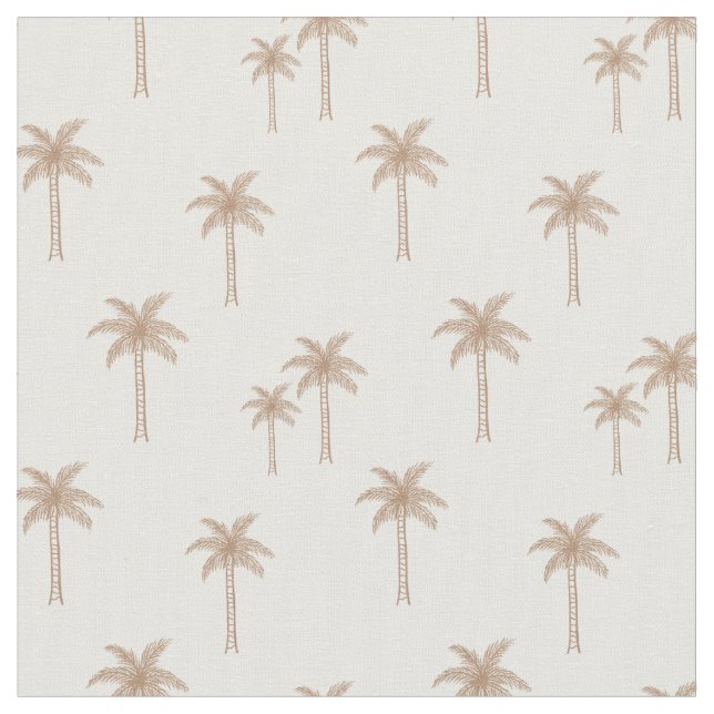 Palmen Boho Küsten Tropical Sommer Neutral Stoff (Nahaufnahme)