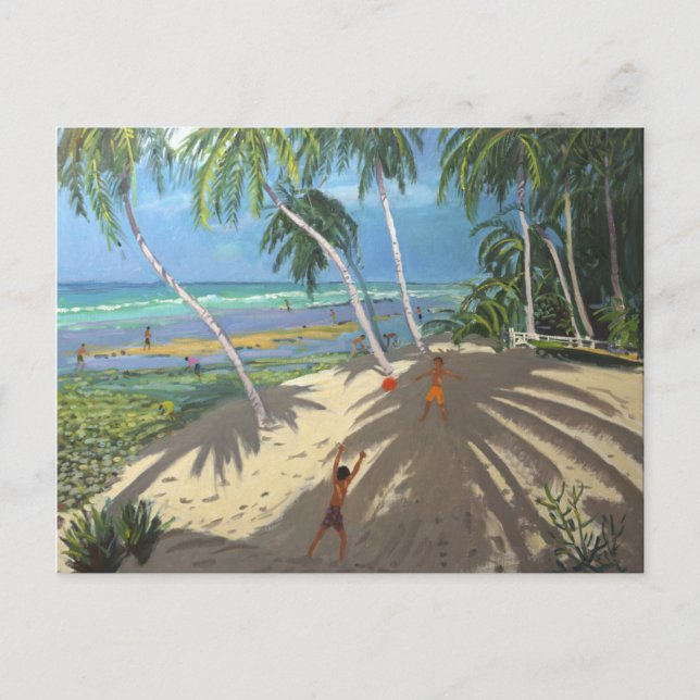 Palmen Clovelly Beach Barbados 2013 Postkarte (Vorderseite)