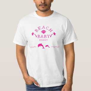 Palmen & Delfine Pink Beach Baby Daddy T-Shirt