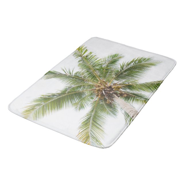 Palmen des Karibischen Paradieses 4 Badematte (Schrägansicht)