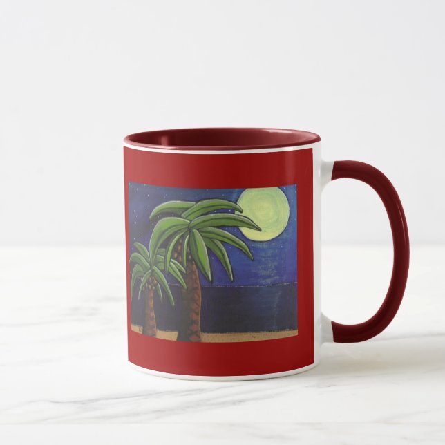 Palmen durch das Meer - Tasse (Rechts)