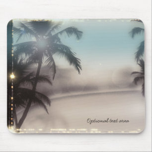 Palmen Elegante Strand Vintage Tropischer Glamour Mousepad