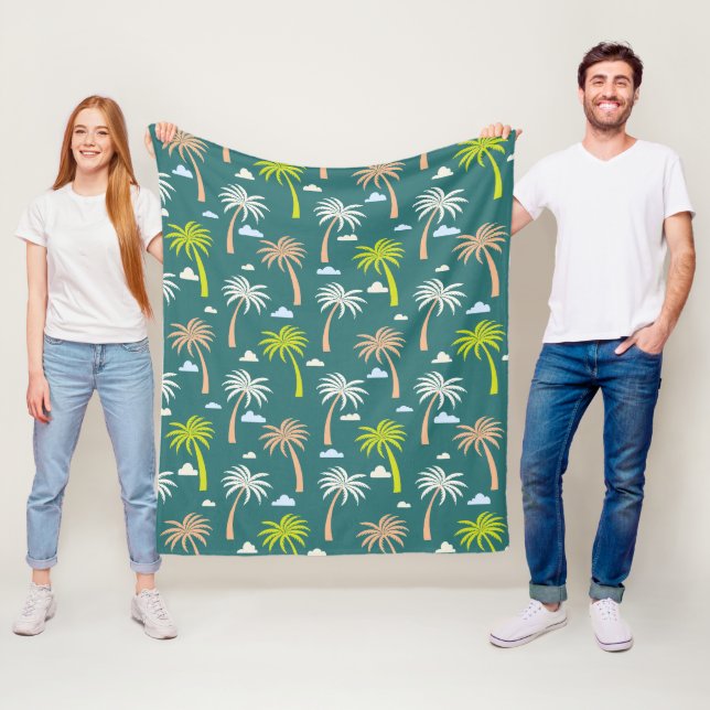 Palmen Fleecedecke (Beispiel)