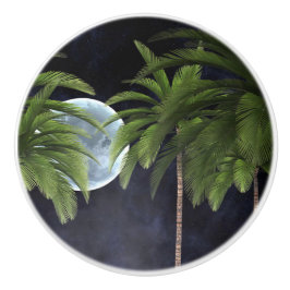 Palmen gegen den Mond Keramikknauf