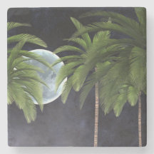 Palmen gegen den Mond