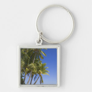 Palmen gesäumter Strand Cook Islands 3 Schlüsselanhänger