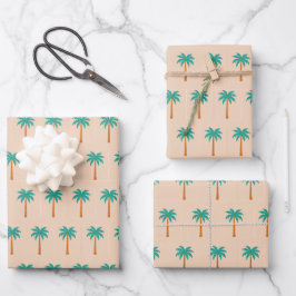 Palmen Geschenkpapier Set