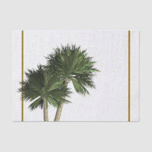 Palmen & Gold Elegante Tropische Sommer Seidenpapier