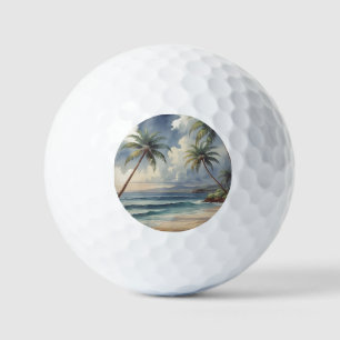 Palmen Hawaii Reise Honolulu Blauer Ozean Golfball