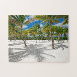 Palmen im Sand-Jigsaw-Puzzle