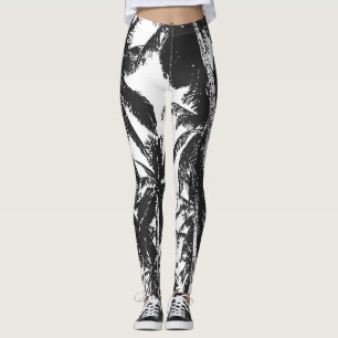 Palmen in einem posterisierten Design Leggings