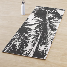 Palmen in einem posterisierten Design Yogamatte
