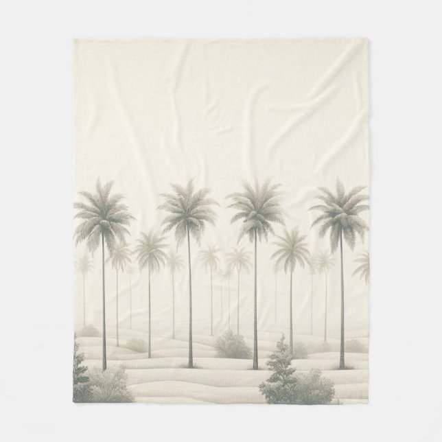 Palmen in Miami Fleecedecke (Vorderseite)