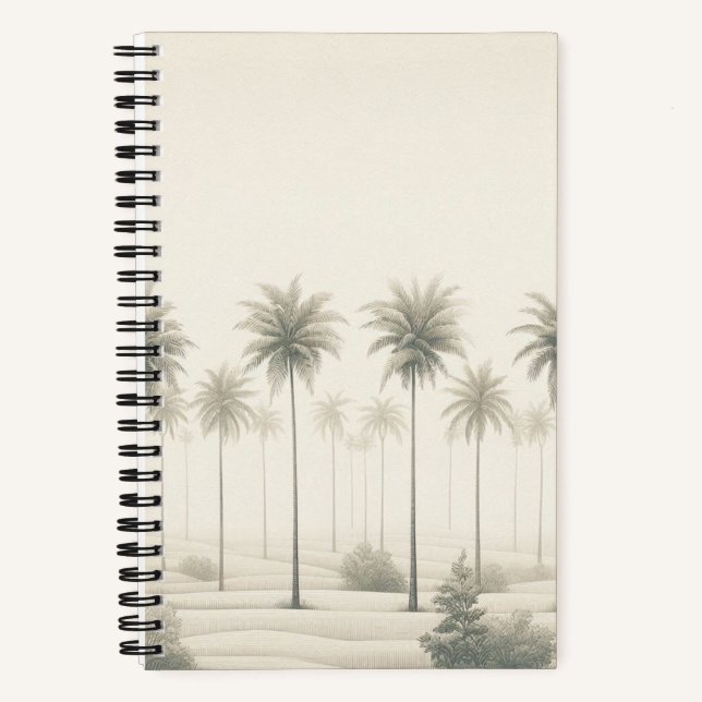 Palmen in Miami Notizbuch (Vorderseite)