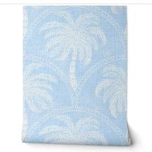 Palmen in weichem blauen tropischen Küstenstil