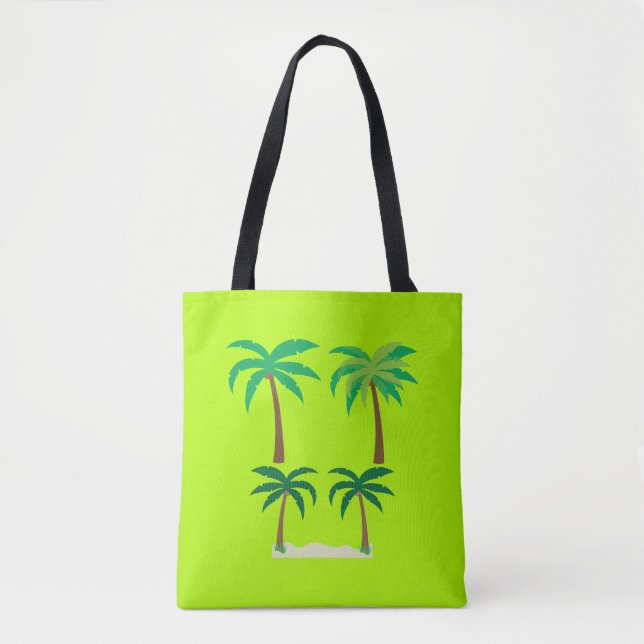 Palmen, Limettengrüner Sommer Tasche (Vorderseite)
