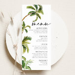 Palmen-Menü Menükarte<br><div class="desc">Das Tropical Palm Trees Wedding Menü Karten sind die perfekte Wahl für Paare, die Liebe der Sonne, Meer und Sand. Das tropische Design umfasst eine üppige Vegetation, exotische Blume und eine Touch von Strandelementen wie Palmen und Muscheln. Unsere Menüs sind die perfekte Möglichkeit, Ihren Hochzeitstag für Ihre Gäste anzukündigen. Auf...</div>