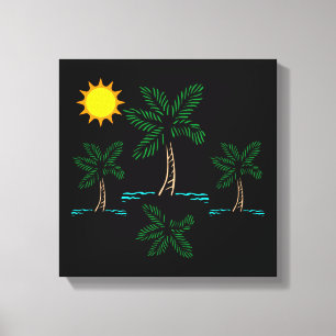 Palmen mit sonniger Leinwand Kunst